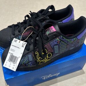 adidas Kids Black Neon Mickey Mouse Sneakers